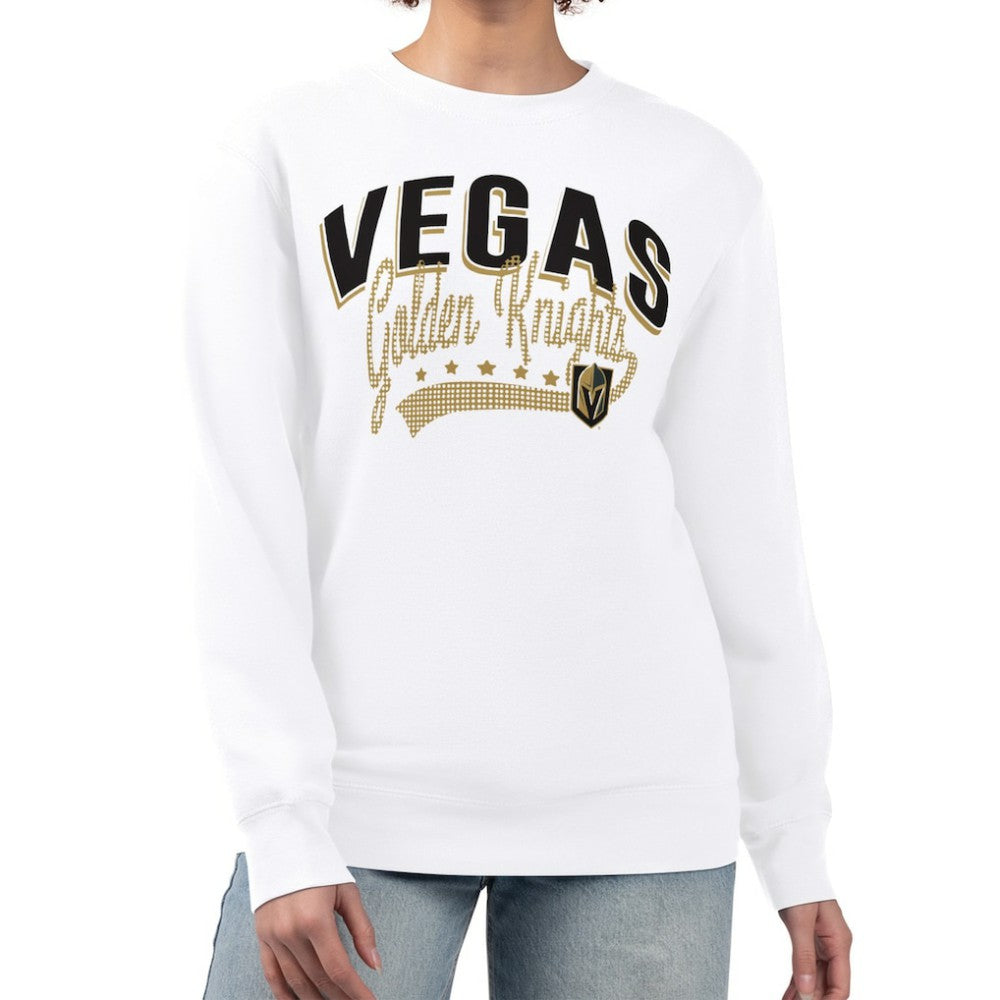 Vegas Golden Knights G-III 4Her by Carl Banks Women's Filigree Team Graphic Fleece Pullover Sweatshirt - White - NHL