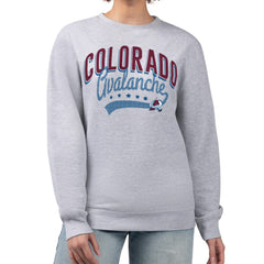 Colorado Avalanche G-III 4Her by Carl Banks Women's Filigree Team Graphic Fleece Pullover Sweatshirt - Heather Gray - NHL