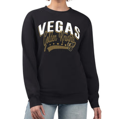 Vegas Golden Knights G-III 4Her by Carl Banks Women's Filigree Team Graphic Fleece Pullover Sweatshirt - Black - NHL