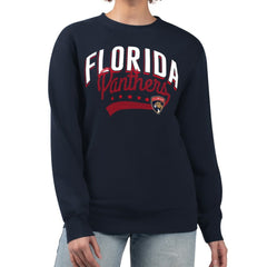 Florida Panthers G-III 4Her by Carl Banks Women's Filigree Team Graphic Fleece Pullover Sweatshirt - Navy - NHL