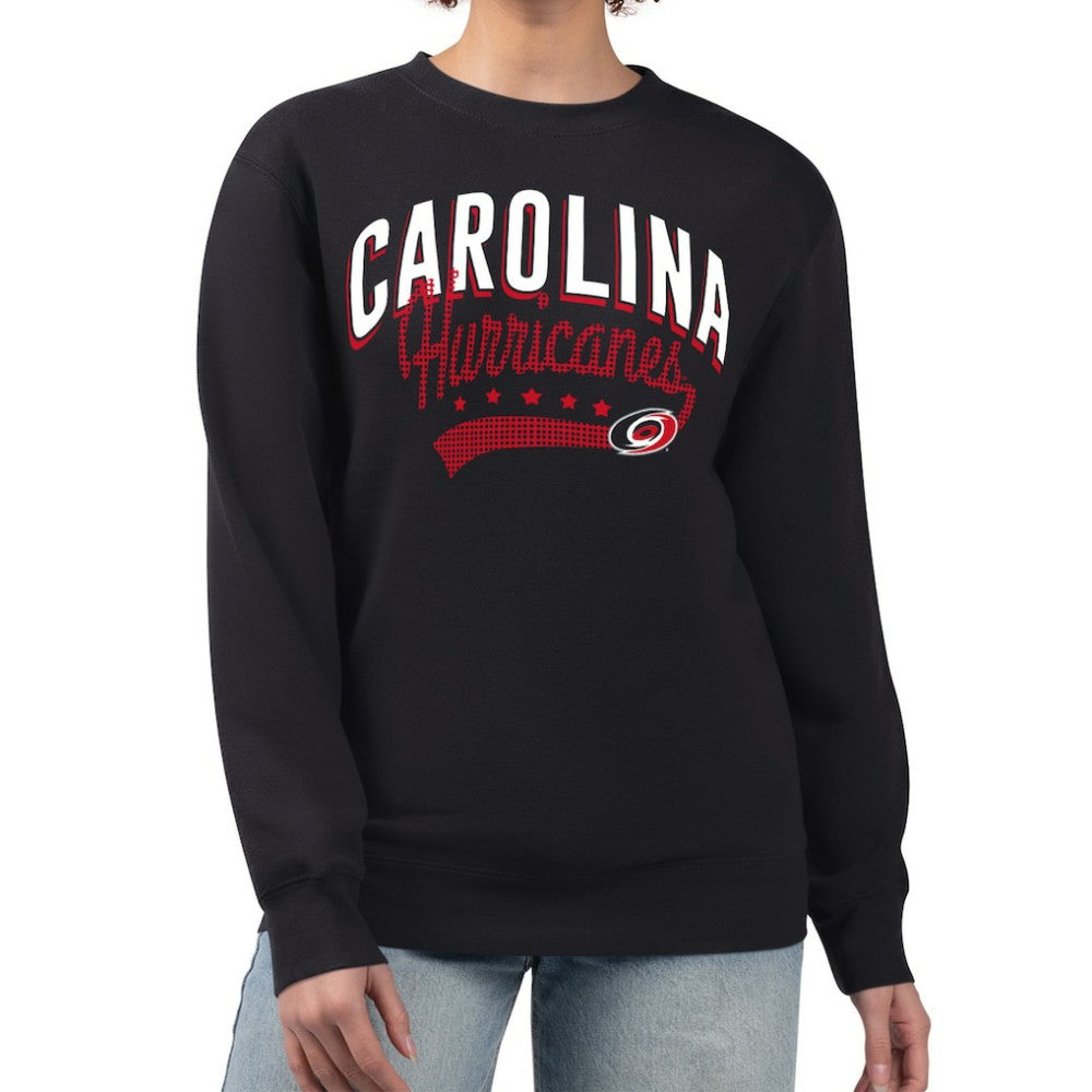 Carolina Hurricanes G-III 4Her by Carl Banks Women's Filigree Team Graphic Fleece Pullover Sweatshirt - Black - NHL