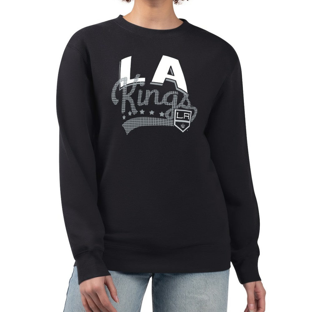 Los Angeles Kings G-III 4Her by Carl Banks Women's Filigree Team Graphic Fleece Pullover Sweatshirt - Black - NHL