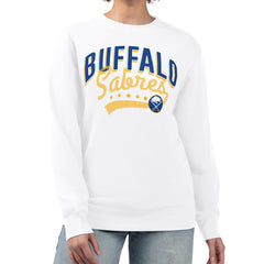 Buffalo Sabres G-III 4Her by Carl Banks Women's Filigree Team Graphic Fleece Pullover Sweatshirt - White - NHL