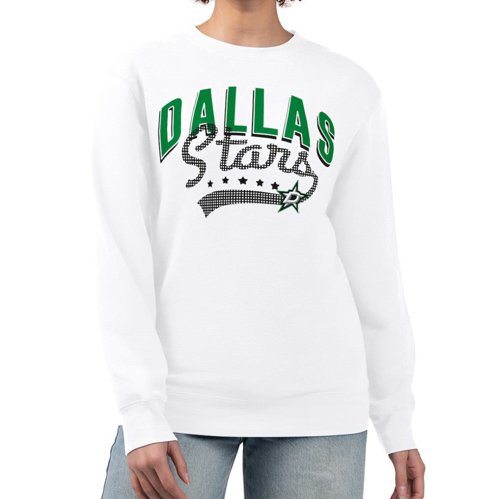 Dallas Stars G-III 4Her by Carl Banks Women's Filigree Team Graphic Fleece Pullover Sweatshirt - White - NHL