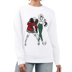 Minnesota Wild G-III 4Her by Carl Banks Women's Hockey Girls Team Graphic Fleece Pullover Sweatshirt - White - NHL