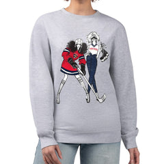 Florida Panthers G-III 4Her by Carl Banks Women's Hockey Girls Team Graphic Fleece Pullover Sweatshirt - Heather Gray - NHL
