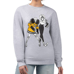 Pittsburgh Penguins G-III 4Her by Carl Banks Women's Hockey Girls Team Graphic Fleece Pullover Sweatshirt - Heather Gray - NHL