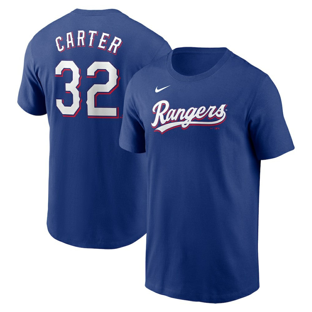 Evan Carter Texas Rangers Nike Fuse Name & Number T-Shirt - MLB
