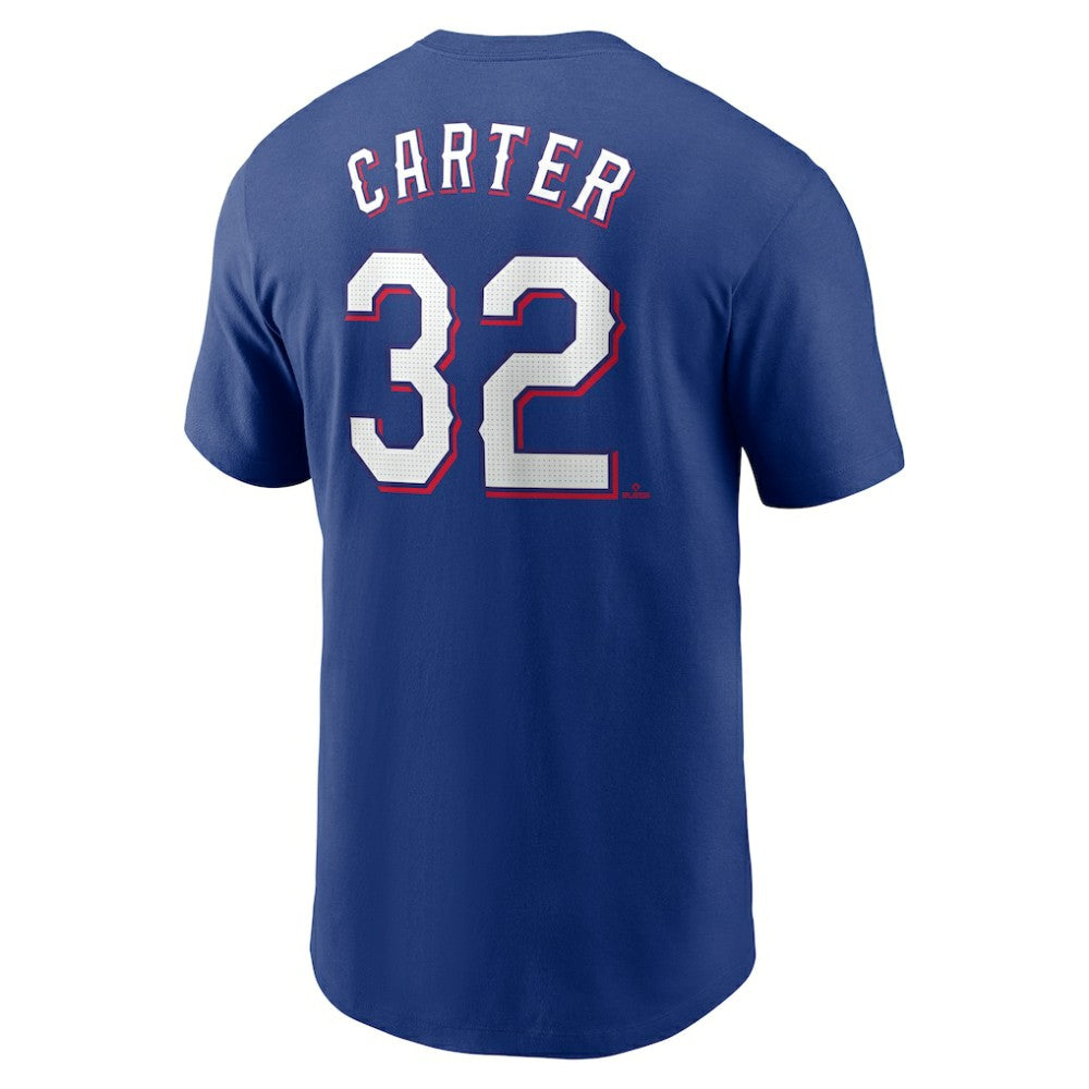Evan Carter Texas Rangers Nike Fuse Name & Number T-Shirt - MLB