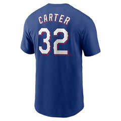 Evan Carter Texas Rangers Nike Fuse Name & Number T-Shirt - MLB