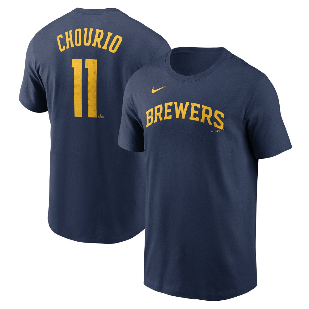 Jackson Chourio Milwaukee Brewers Nike Fuse Name & Number T-Shirt - MLB
