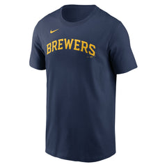 Jackson Chourio Milwaukee Brewers Nike Fuse Name & Number T-Shirt - MLB