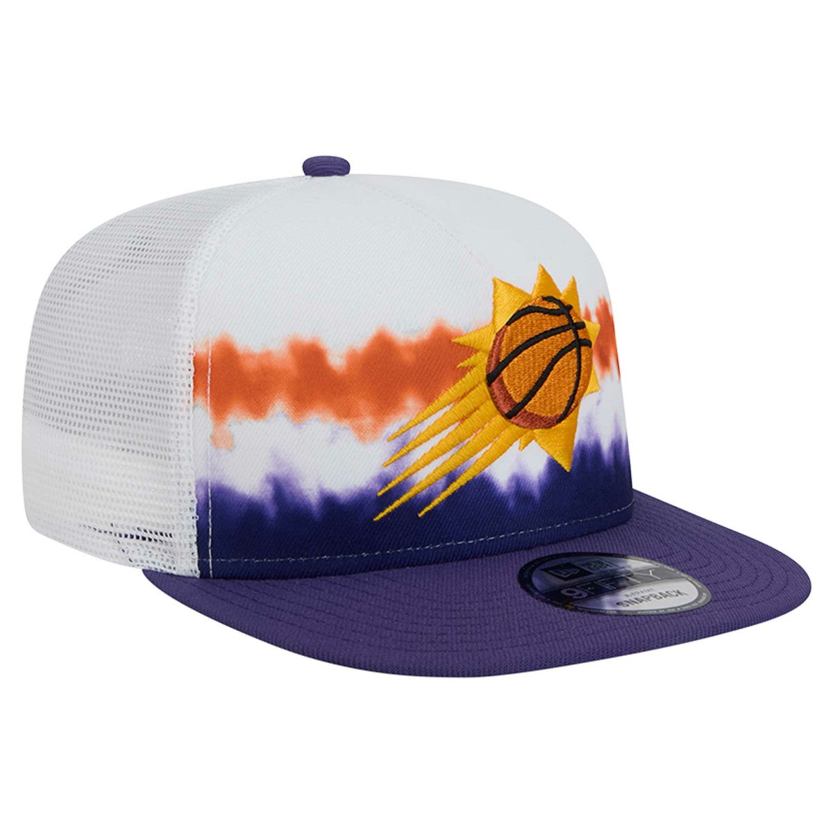 Phoenix Suns Dip-Dye 9FIFTY A-Frame Trucker Snapback Hat White/Purple - NBA