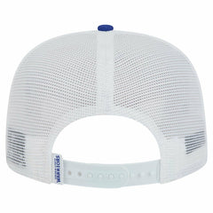 Golden State Warriors Dip-Dye 9FIFTY A-Frame Trucker Snapback Hat White/Royal - NBA