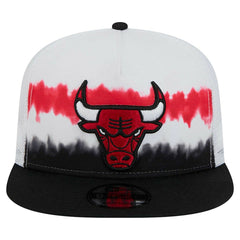 Chicago Bulls Dip-Dye 9FIFTY A-Frame Trucker Snapback Hat White/Black - NBA