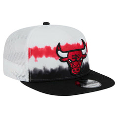 Chicago Bulls Dip-Dye 9FIFTY A-Frame Trucker Snapback Hat White/Black - NBA