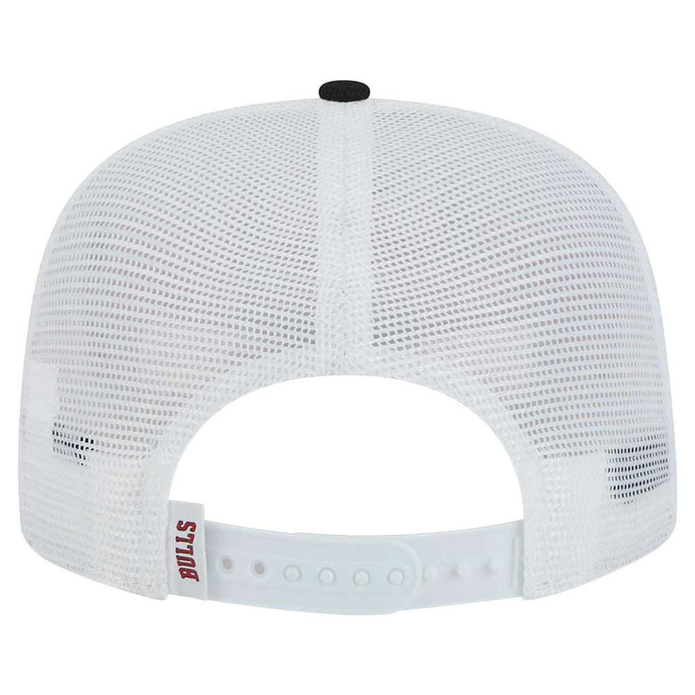 Chicago Bulls Dip-Dye 9FIFTY A-Frame Trucker Snapback Hat White/Black - NBA