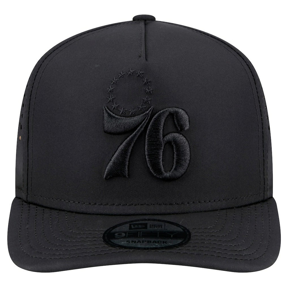 Philadelphia 76ers Vented 9FIFTY A-Frame Snapback Hat Black - NBA