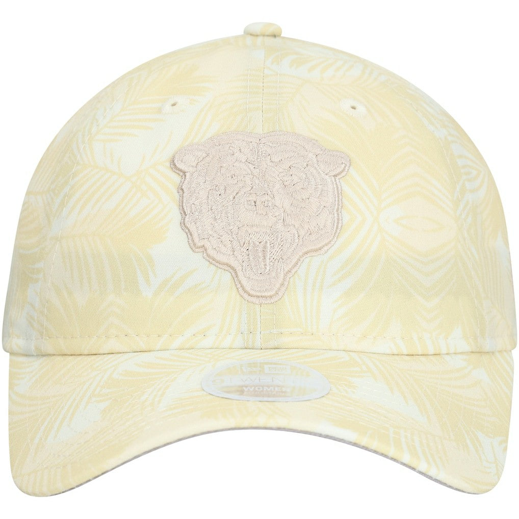 Chicago Bears New Era Women's Frond 9TWENTY Adjustable Hat Cream | NFL