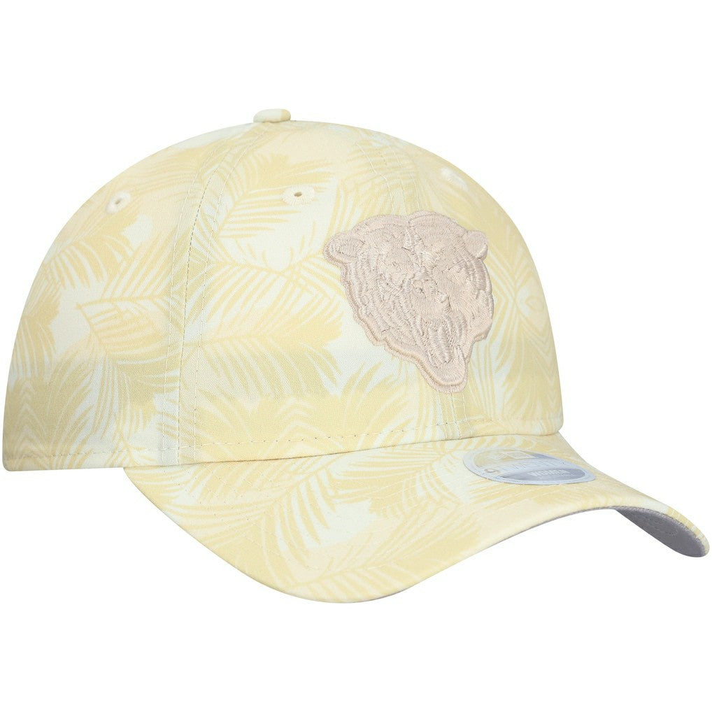 Chicago Bears New Era Women's Frond 9TWENTY Adjustable Hat Cream | NFL