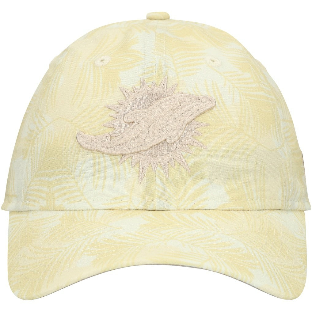 Miami Dolphins New Era Women's Frond 9TWENTY Adjustable Hat Cream | NFL