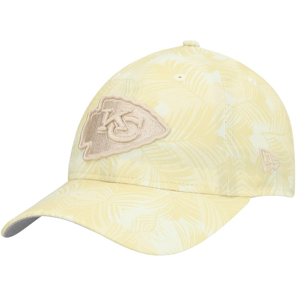 Kansas City Chiefs New Era Women's Frond 9TWENTY Adjustable Hat Cream | NFL