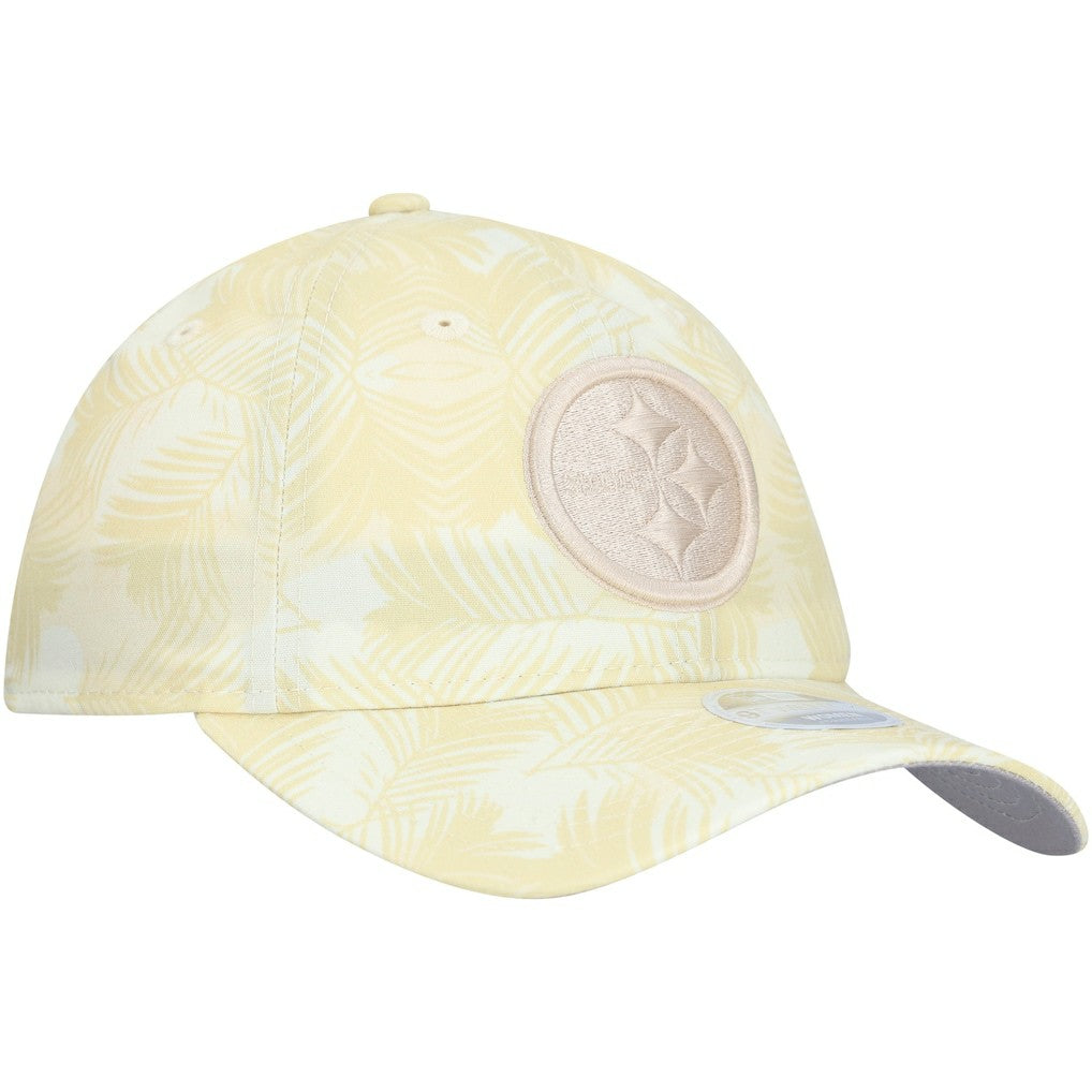 Pittsburgh Steelers New Era Women's Frond 9TWENTY Adjustable Hat Cream | NFL