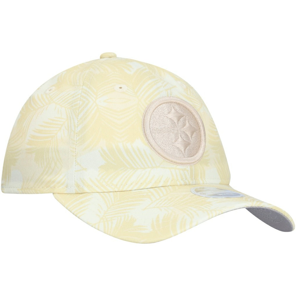 Pittsburgh Steelers New Era Women's Frond 9TWENTY Adjustable Hat Cream | NFL