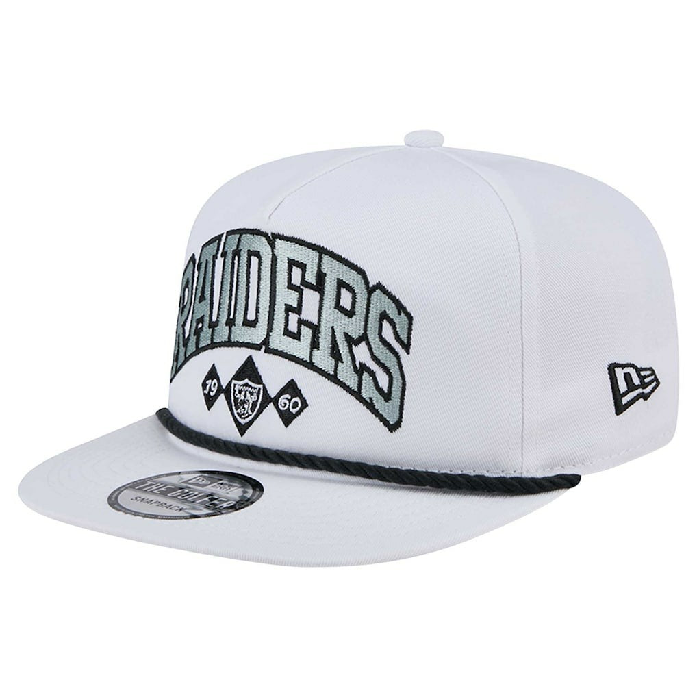 Las Vegas Raiders New Era Diamond Golfer Snapback Hat White | NFL