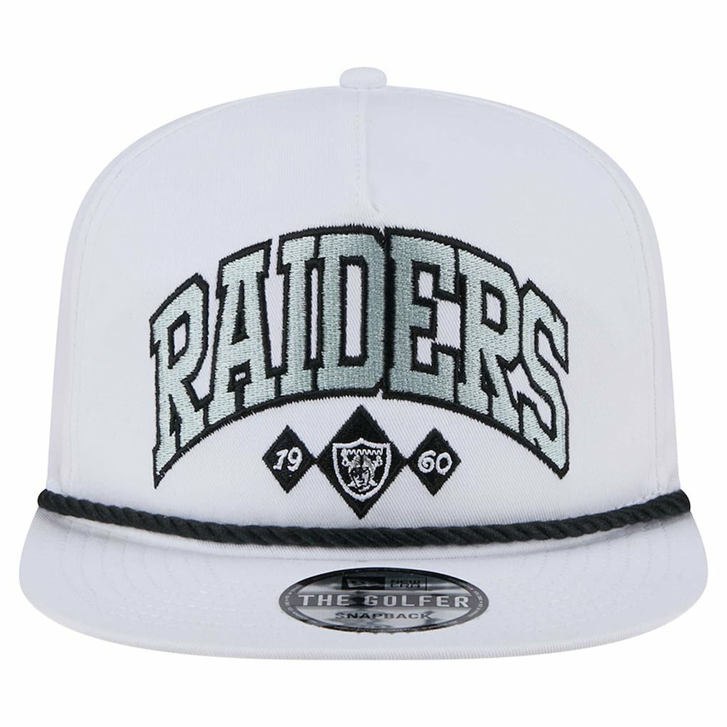 Las Vegas Raiders New Era Diamond Golfer Snapback Hat White | NFL