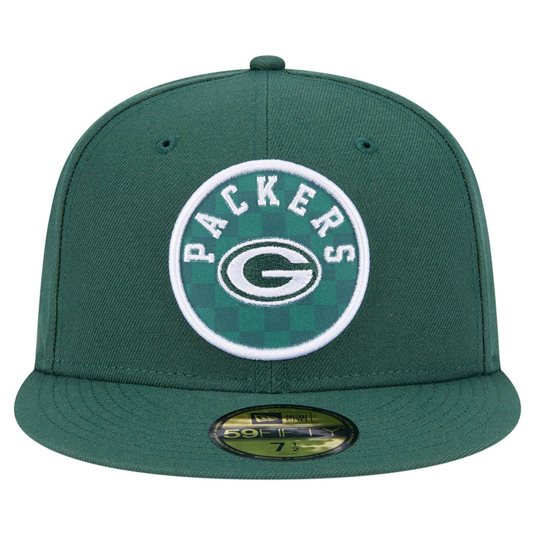 Green Bay Packers New Era Checkered 59FIFTY Fitted Hat Green | NFL