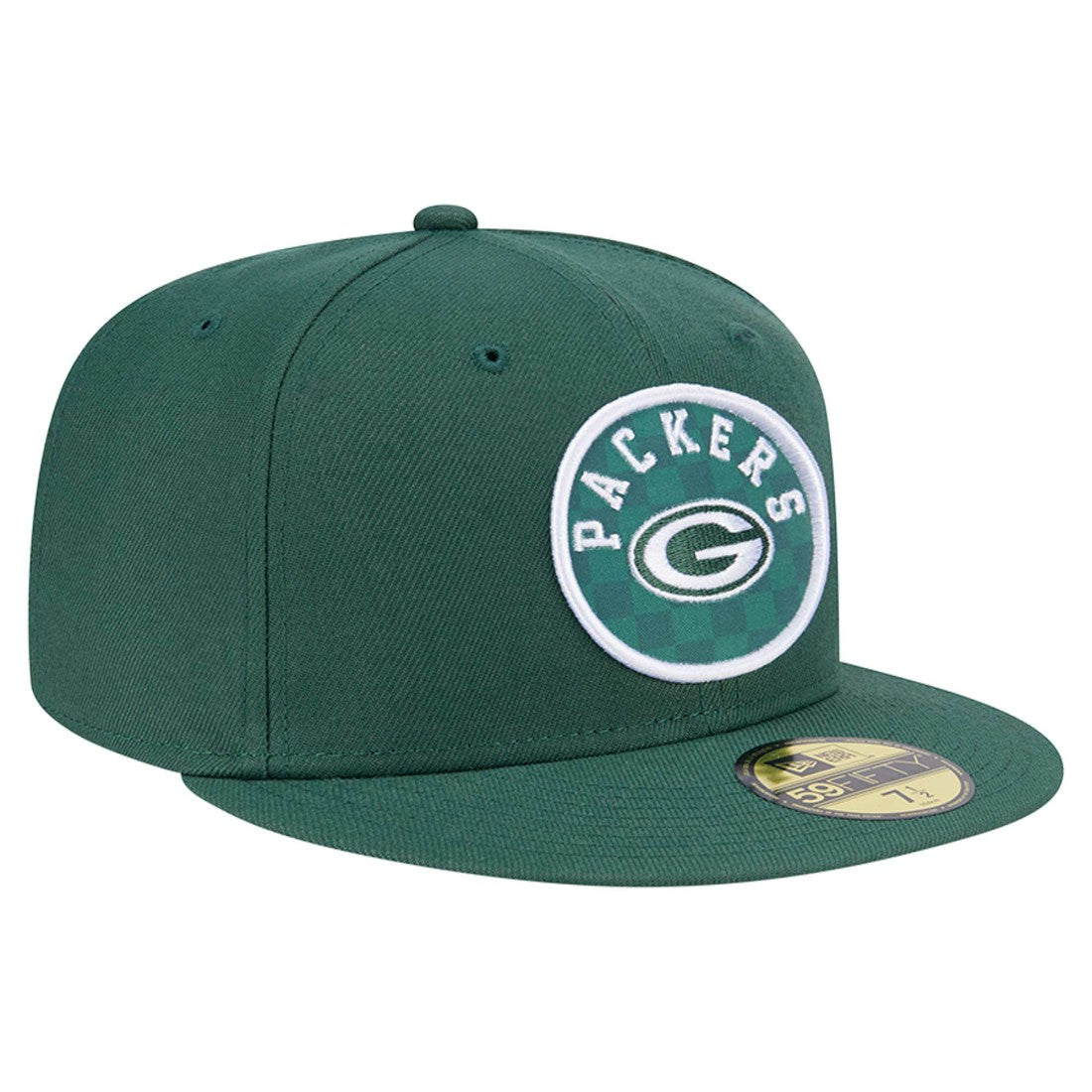 Green Bay Packers New Era Checkered 59FIFTY Fitted Hat Green | NFL