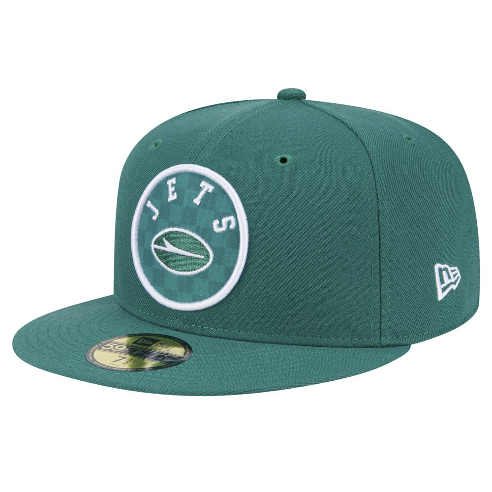 New York Jets New Era Checkered 59FIFTY Fitted Hat Green | NFL