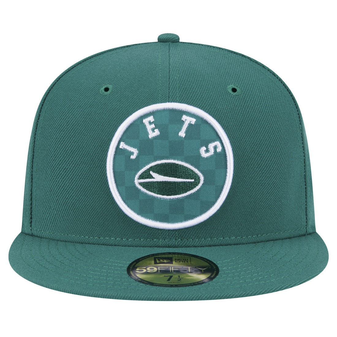 New York Jets New Era Checkered 59FIFTY Fitted Hat Green | NFL