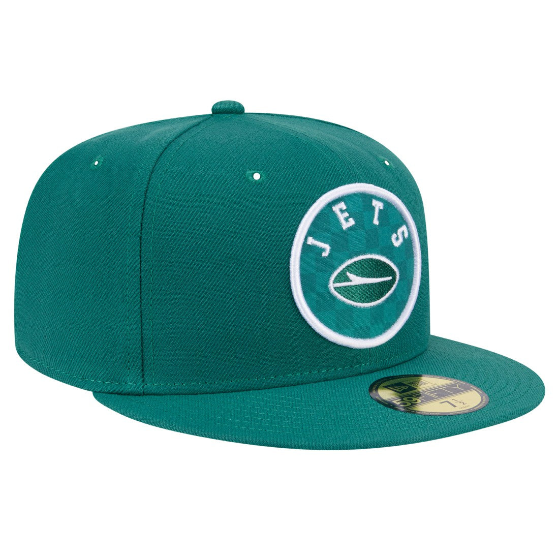 New York Jets New Era Checkered 59FIFTY Fitted Hat Green | NFL