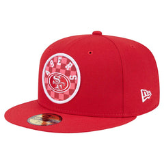 San Francisco 49ers New Era Checkered 59FIFTY Fitted Hat Scarlet | NFL