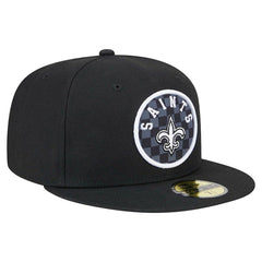New Orleans Saints New Era Checkered 59FIFTY Fitted Hat Black | NFL