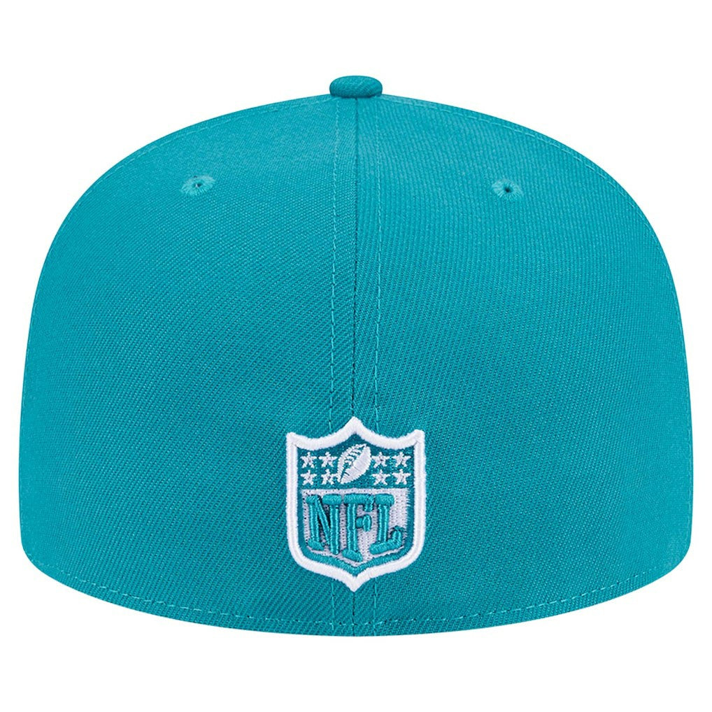 Miami Dolphins New Era Checkered 59FIFTY Fitted Hat Aqua | NFL