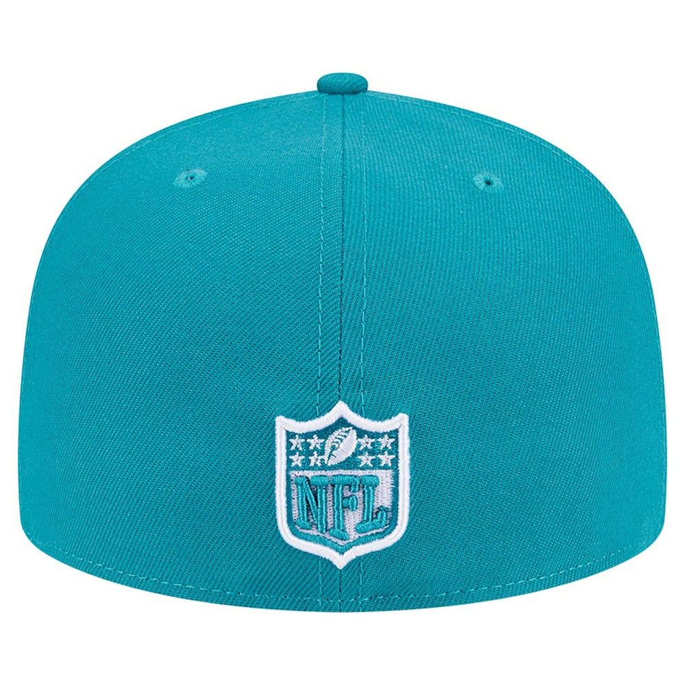 Miami Dolphins New Era Checkered 59FIFTY Fitted Hat Aqua | NFL
