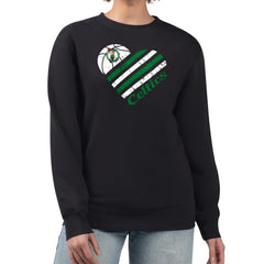 Boston Celtics G-III 4Her by Carl Banks Women's Heart Graphic Fleece Pullover Sweatshirt Black - NBA