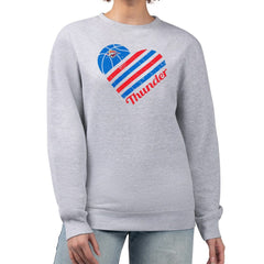 Oklahoma City Thunder G-III 4Her by Carl Banks Women's Heart Graphic Fleece Pullover Sweatshirt Heather Gray - NBA