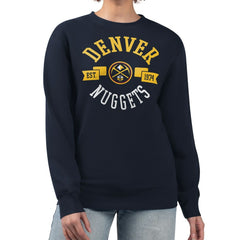 Denver Nuggets G-III 4Her by Carl Banks Women's Large Team Logo Graphic Fleece Pullover Sweatshirt Navy - NBA
