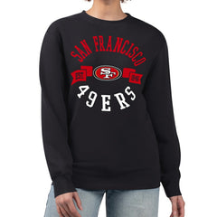 San Francisco 49ers G-III 4Her by Carl Banks Women's Large Team Graphic Fleece Pullover Sweatshirt Black | NFL