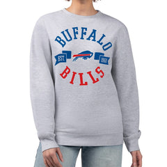 Buffalo Bills G-III 4Her by Carl Banks Women's Large Team Graphic Fleece Pullover Sweatshirt Heather Gray | NFL