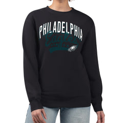 Philadelphia Eagles G-III 4Her by Carl Banks Women's Filigree Logo Graphic Fleece Pullover Sweatshirt Black | NFL