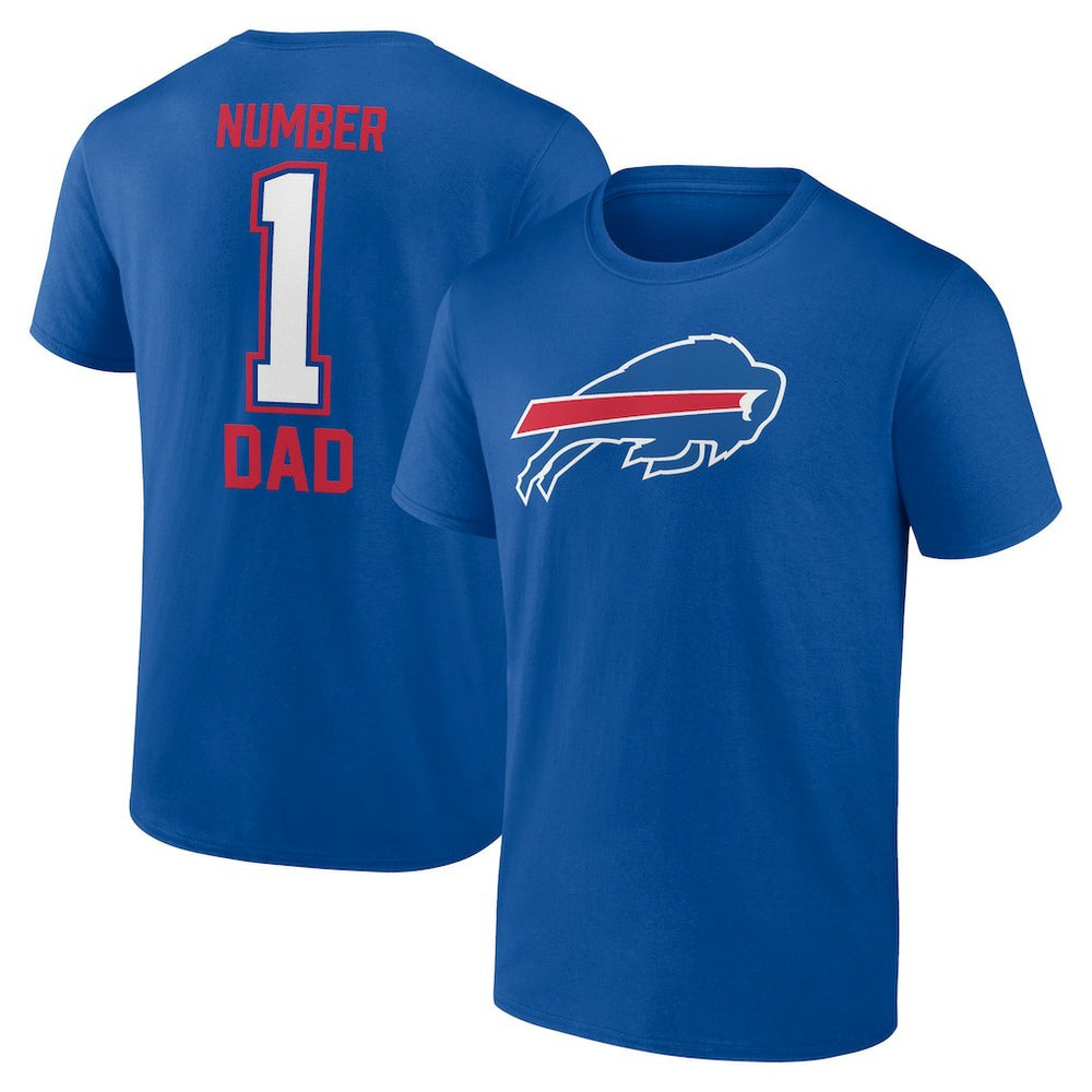 Buffalo Bills Father's Day #1 Dad T-Shirt Royal | NFL