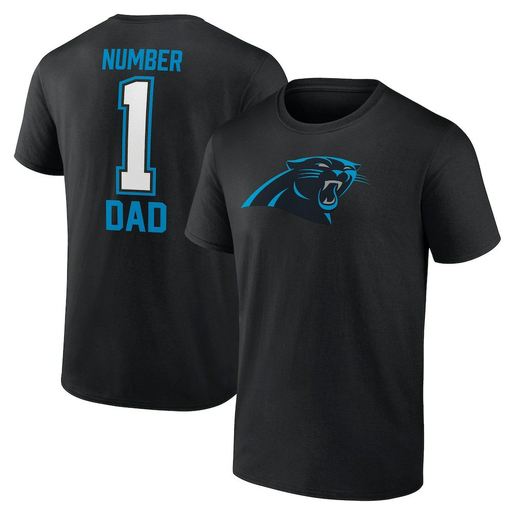 Carolina Panthers Father's Day #1 Dad T-Shirt Black | NFL