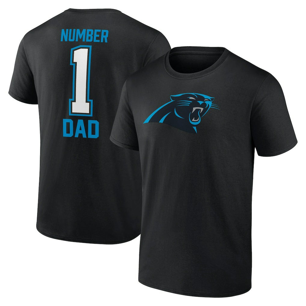 Carolina Panthers Father's Day #1 Dad T-Shirt Black | NFL