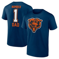 Chicago Bears Father's Day #1 Dad T-Shirt Navy | NFL
