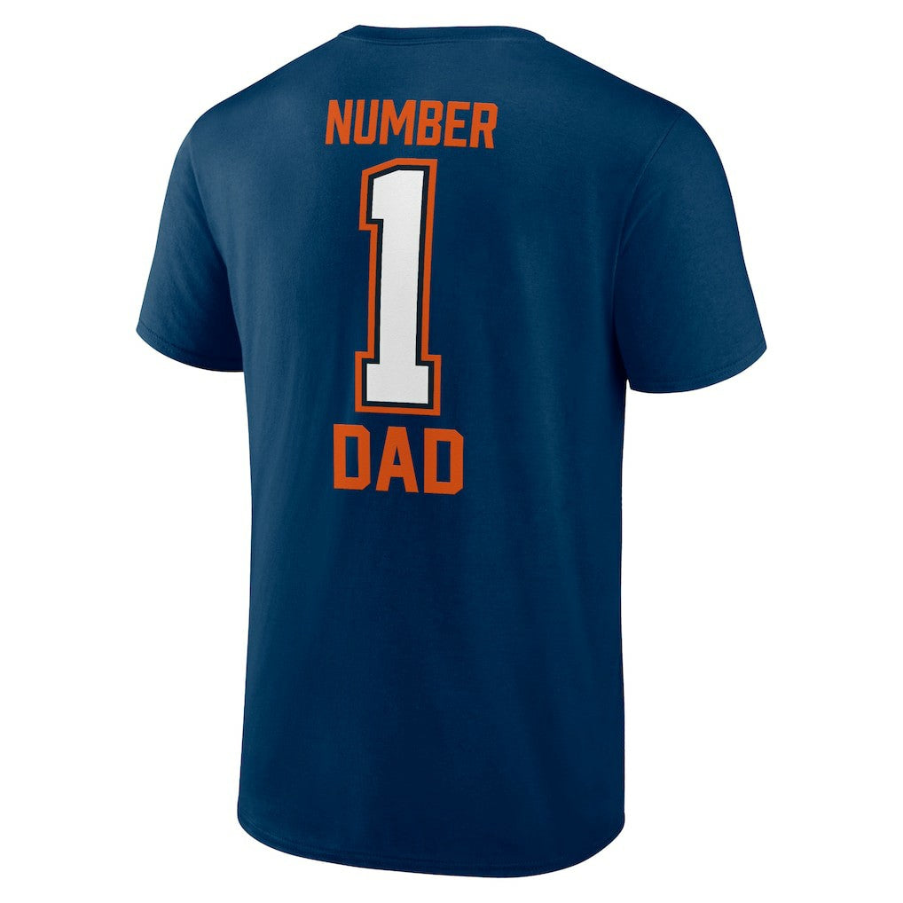 Chicago Bears Father's Day #1 Dad T-Shirt Navy | NFL